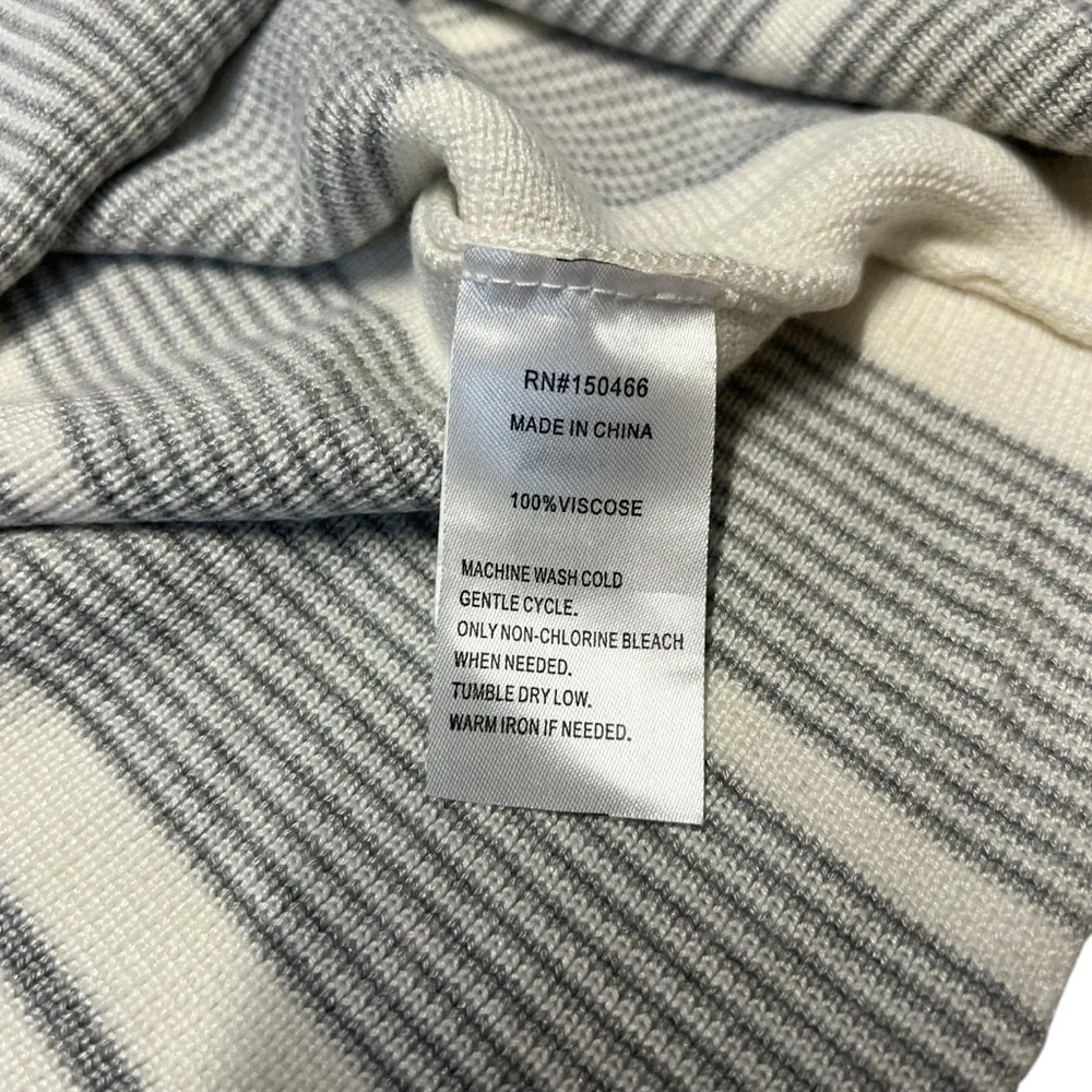 Market & Spruce - Womens Viscose Striped Sweater Sz. Medium
